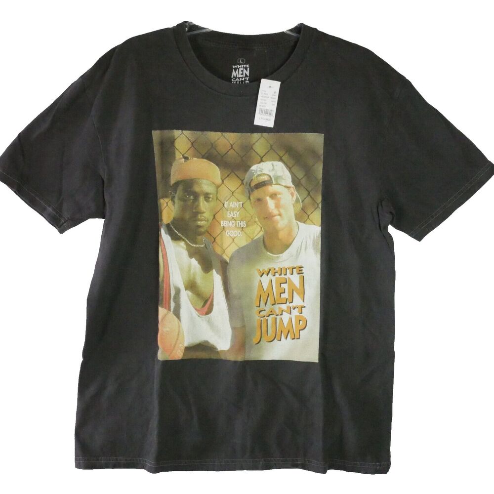 White Men Cant Jump Mens Size L Woody Harrelson Wesley Snipes T-Shirt Black